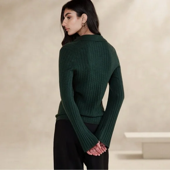 Banana Republic NEZHA MERINO SWEATER POLO - Picture 3 of 6